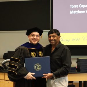 Torre and Shivaji graduation photo